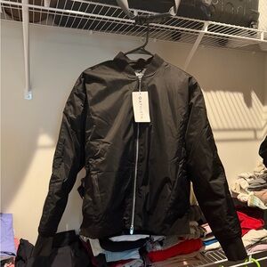 Athleta Black Bomber Jacket